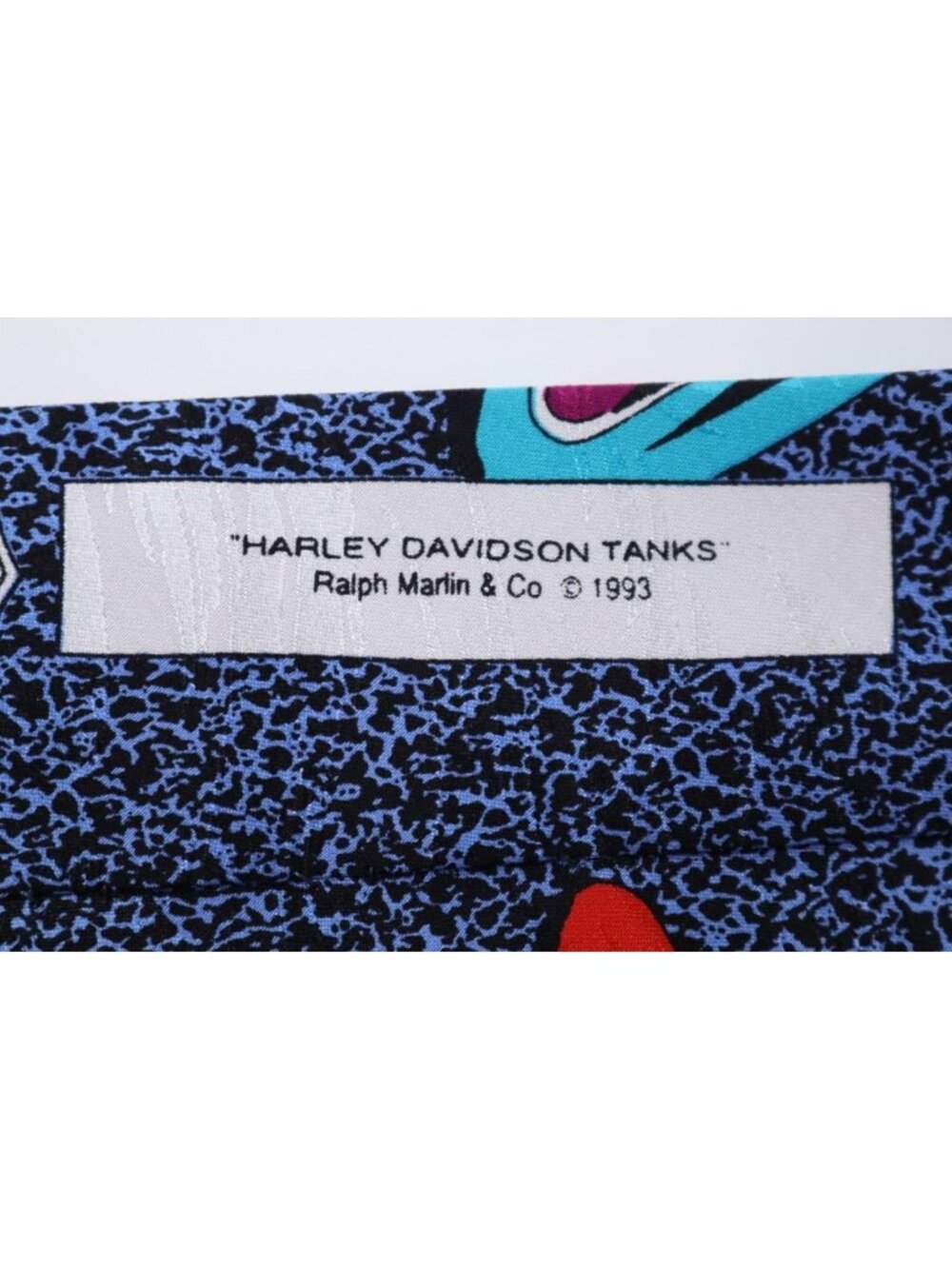 Harley Davidson Pop Art Biker Core Tie Silk Eclectric Grandpa Motorcycle Novelty - Picture 11 of 11
